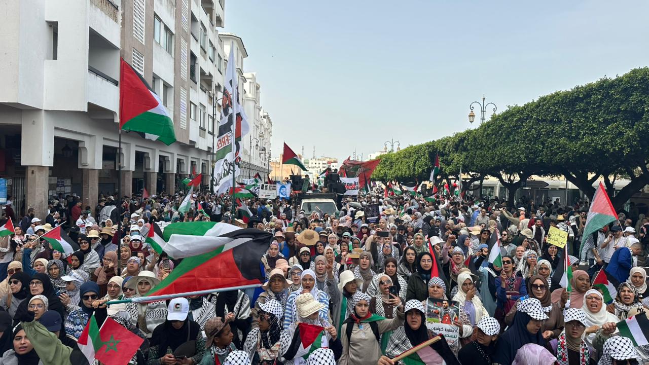 الرباط: مسيرة حاشدة نددت بقانون إعدام الأسرى الفلسطينيين الذي أقره الكنيست الإسرائيلي في مارس الماضي(فيديو)
