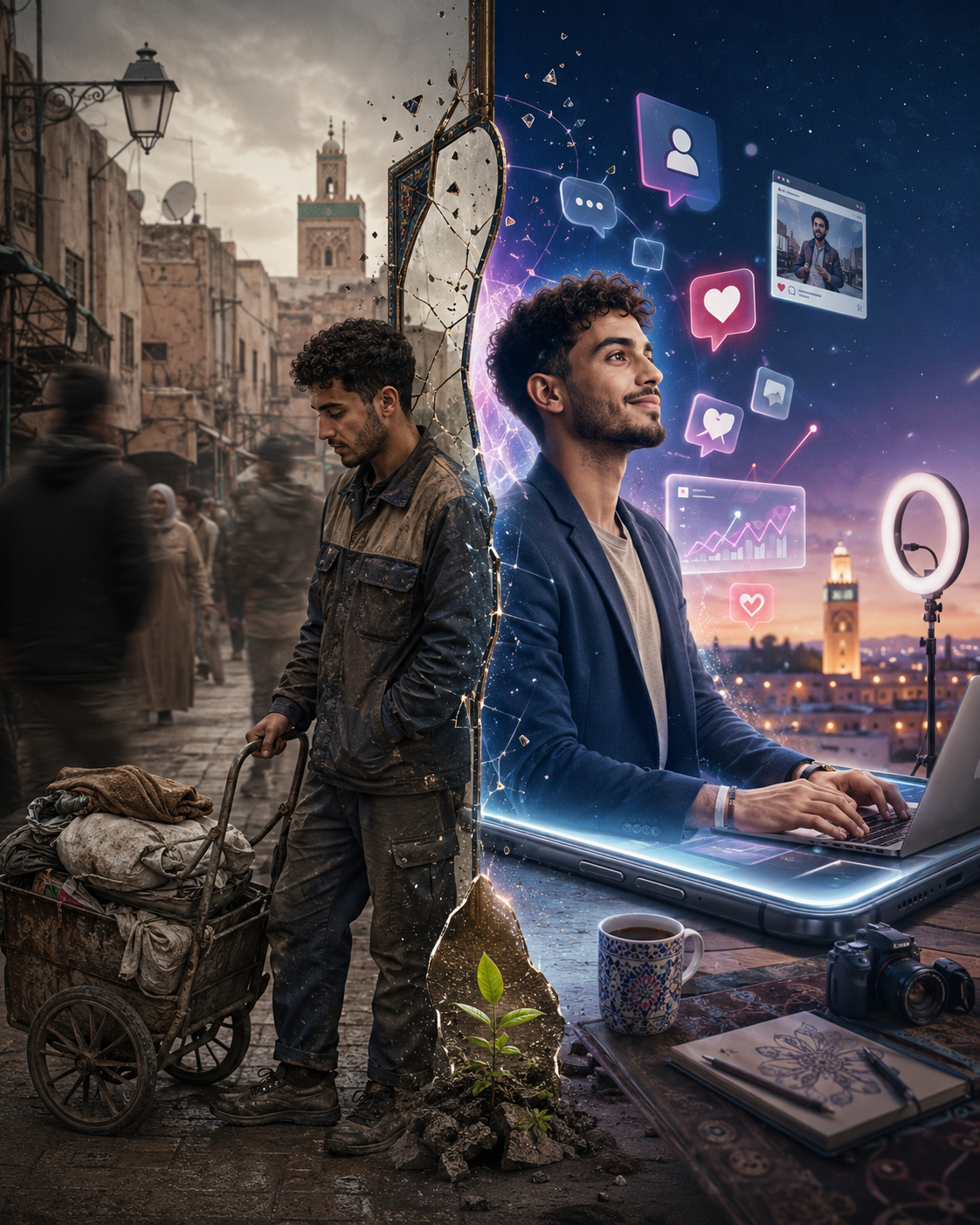 التيه المهني والهروب الرقمي:  مأساة البحث عن الذات في الفضاء الرقمي  مصطفى جليل