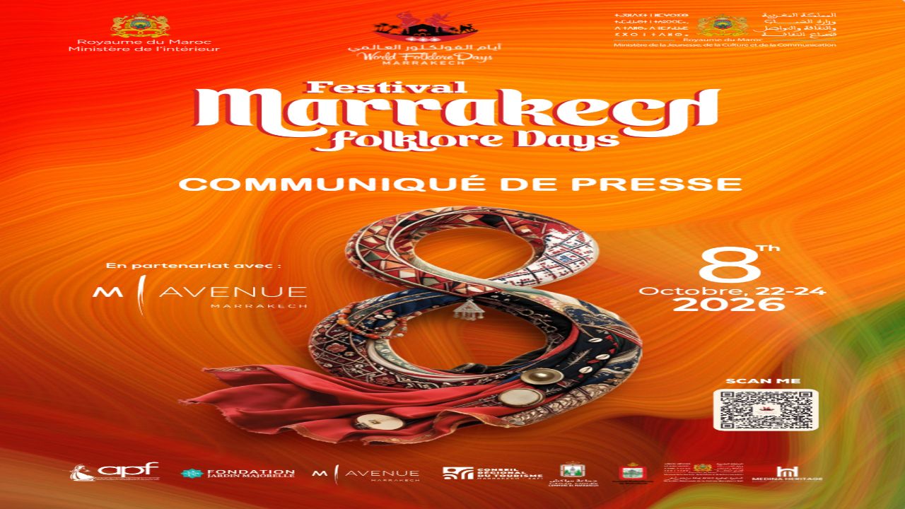 مراكش تحتضن الدورة الثامنة للمهرجان الدولي “Marrakech Folklore Days” بمشاركة 24 دولة